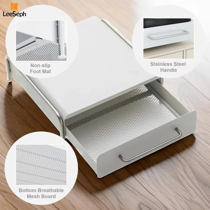 Coffee Machine Support Storage Drawer Holder, Coffee Capsule Organizer with Non-slip Feet, Multifunctional Coffee Accessory for Home Kitchen Office 3