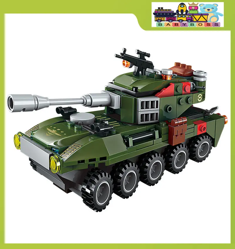 Đồ Chơi Lắp Ráp Cao Cấp Xe Tank Quân Sự 8IN1, Bộ Xe Mô Hình Xếp Hình Xe Tank Quân Sự, Bộ Quà Tặng Cho Bé.