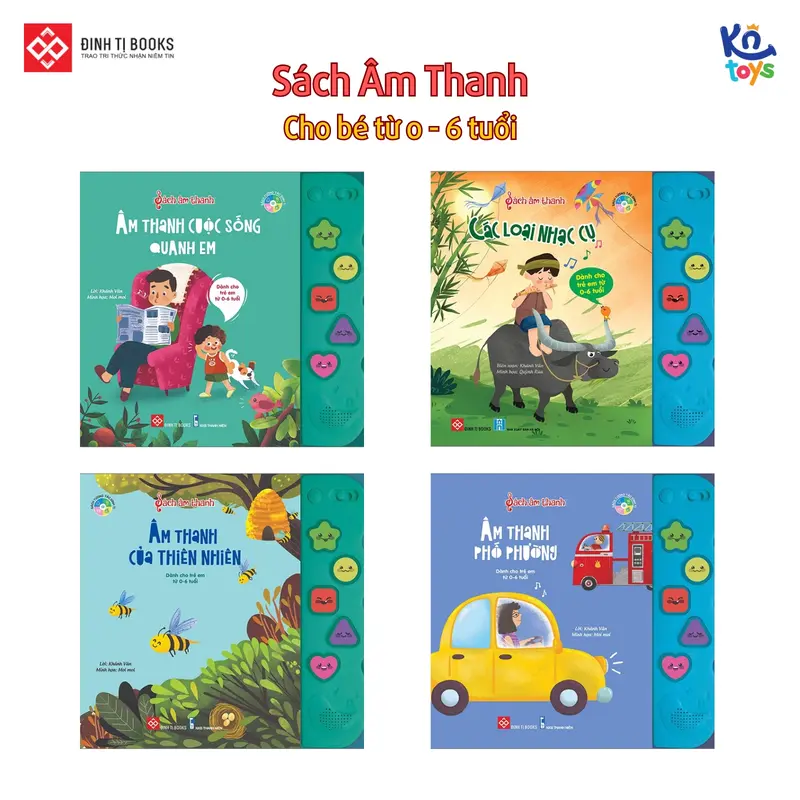 Sách Âm Thanh và Tương Tác Lật Mở Dành Cho Trẻ Từ 0 - 6 Tuổi (Nhiều Chủ Đề) - Đinh Tị Books 0