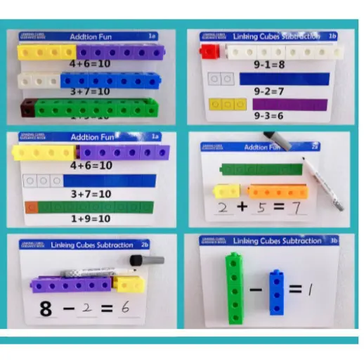 Đồ chơi giáo dục NUMBER BLOCK Linking Cubes học toán và xếp hình sáng tạo 100 khối NumberBlocks. 1