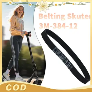 —V-Belt— 3M-384-12 Penggerak Skuter Elektrik Bahan Neoprene Serat Kaca Nylon Cocok Model Mini Surf