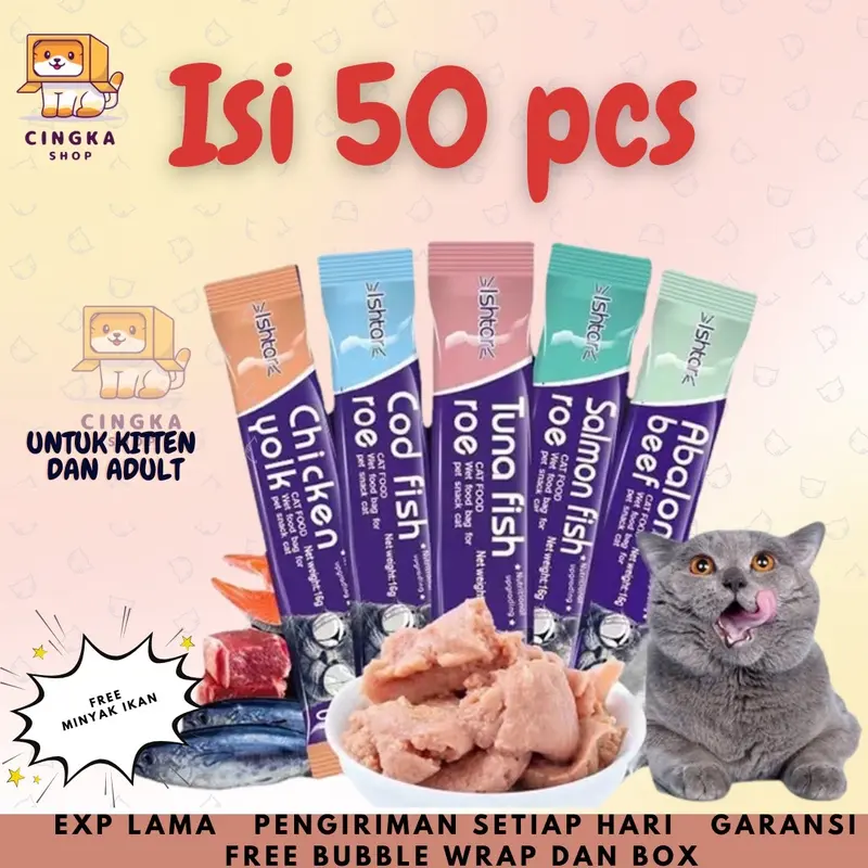 Paket Snack kucing isi 50 pcs 1