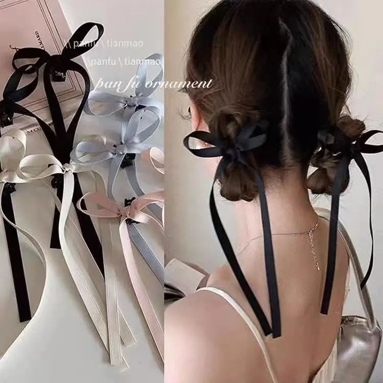 Kẹp Tóc Tóc tết Phong Cách Múa Ba Lê Nơ Ngọt Ngào, Kẹp Tóc Càng Cua, Tóc Đuôi Ngựa, Tóc Sau Đầu, Phụ Kiện Tóc Mới, Năm 2025 1