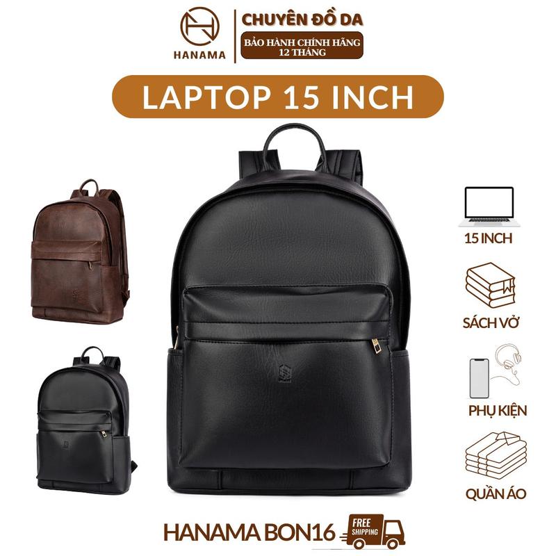 Giá Mở Bán Balo da thời trang nam Hanama Bon16 đựng laptop đa năng Bag Túi