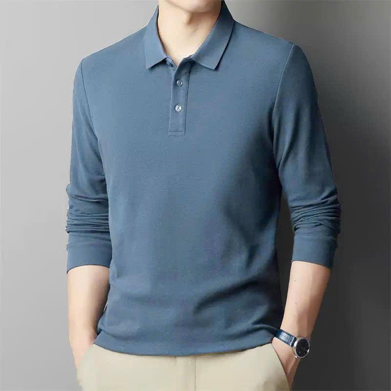 ÁO TAY DÀI THU ĐÔNG CAO CẤP VẢI ĐẸP DÀY DẶN CO GIÃN TỐT HÀNG XỊN MAY KỸ BỀN CHẮC ÁO THUN NAM DÀI TAY CỔ BẺ Menswear Top X3 Polo Có Cổ WIN STORE 4002 Tay dài bo Tay Tay Ngắn Shirt