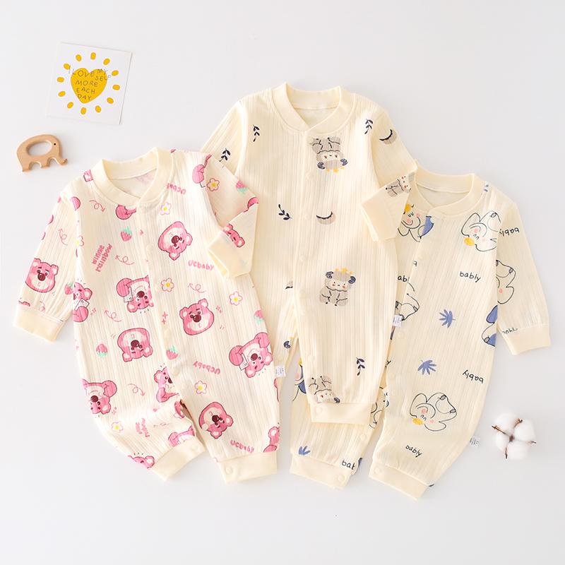 Bộ đồ liền thân Bodysuit dài tay cotton Diamond mẫu mới cao cấp Hàng Quảng Châu body áo liền quần cho bé trai bé gái
