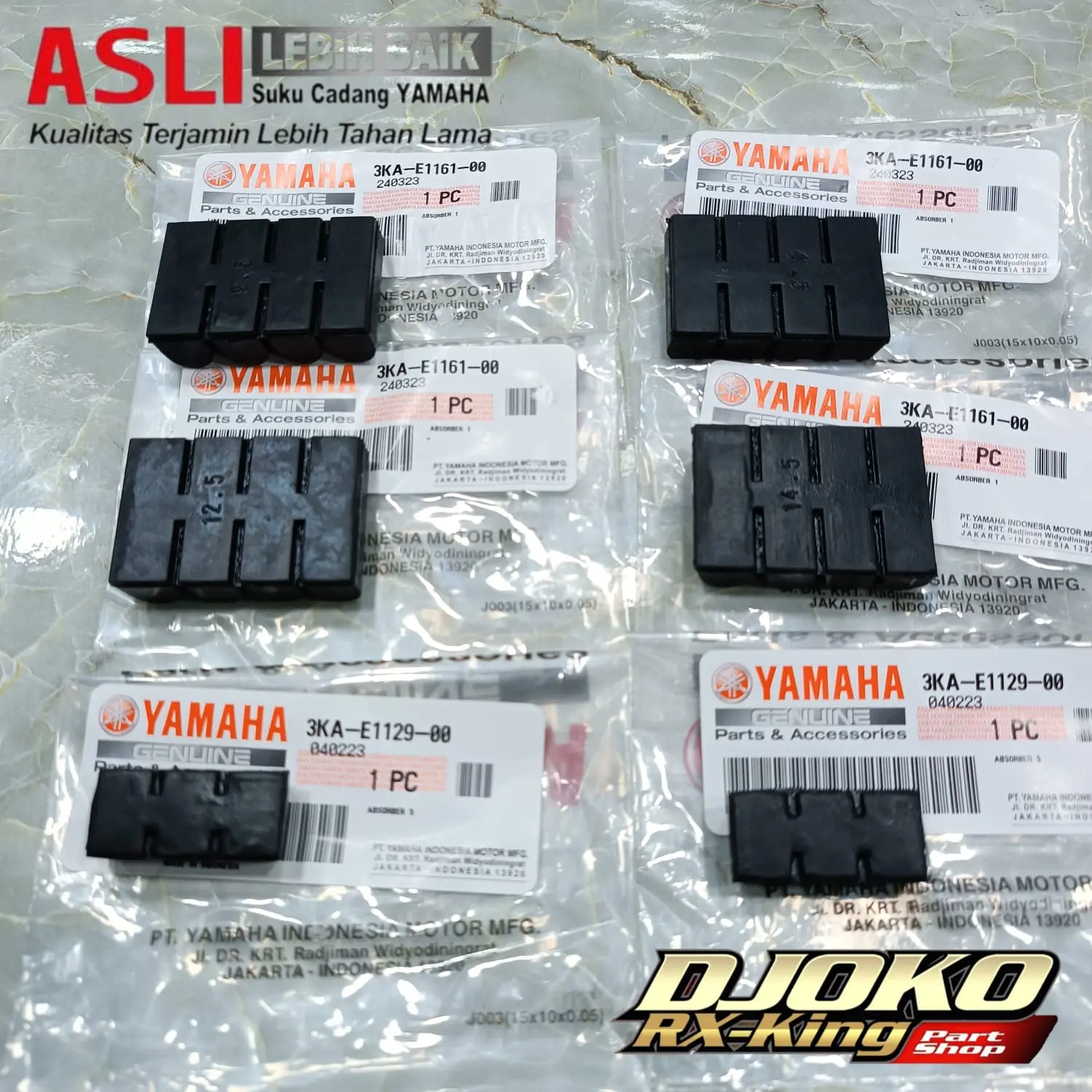 karet peredam blok seher rx king fullset ORIGINAL YAMAHA GENUINE PART (YGP)