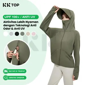 KKTOP Jaket Olahraga Jaket Anti UV Wanita Lengan Panjang Pelindung Matahari Premium UPF100+ (J002)