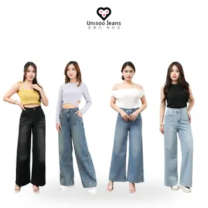 UNISOO JEANS - CK8007 Celana Jeans Highwaist Nyaman Dipakai | Celana Jeans Kulot | Jeans Wanita Highwaist | Loose Jeans | Wide Leg Jeans
