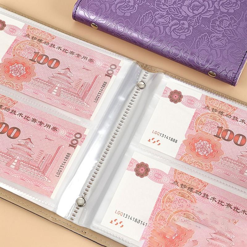 Product Introduction of Business PU Leather 200 Envelopes Money Saving Challenge Save Money Large Capacity Checkbook Holder Budget Binder Couples 15