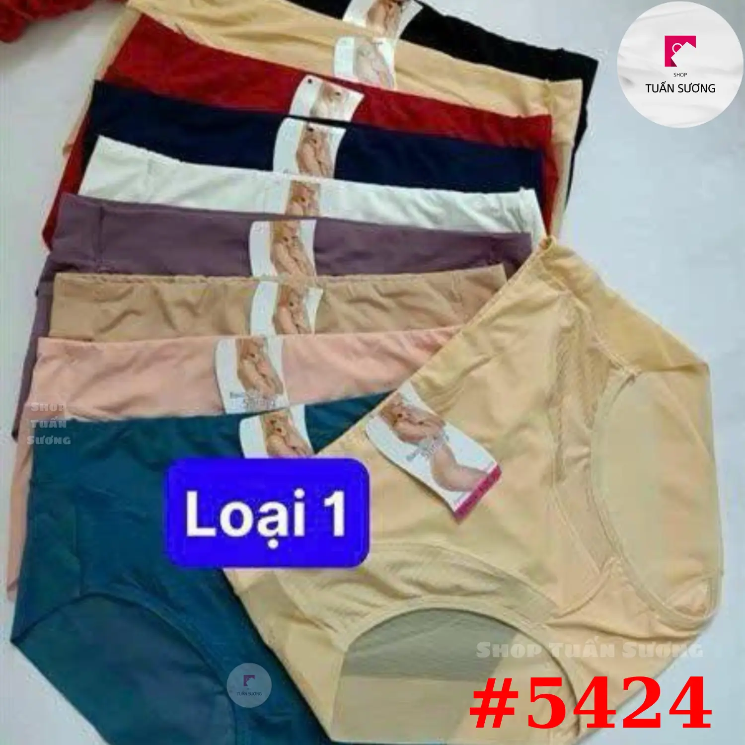 Set 5-10 Quần Lót Nữ, Mã 5424, Chất Thun Lạnh Cao Cấp, Ôm Bụng Không Viền, Mặc Siêu Êm, Cạp Cao