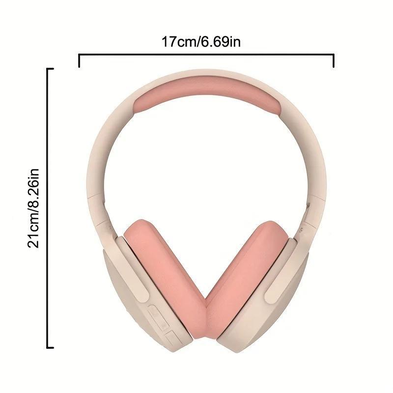 Wireless Headphones, Subwoofer Stereo Gaming Headset, Foldable Portable Wireless Earbud, Noise Canceling Headphones with Microphone, Electronics Audio, Gaming Headset, Head-mounted Earphones 5