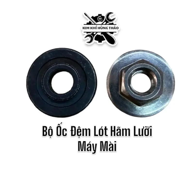Bộ Ốc Đệm Lót Hãm Lưỡi Máy Mài Dùng Cho Máy Mài Lỗ Trục Phi 10, Ốc  Trên 17mm