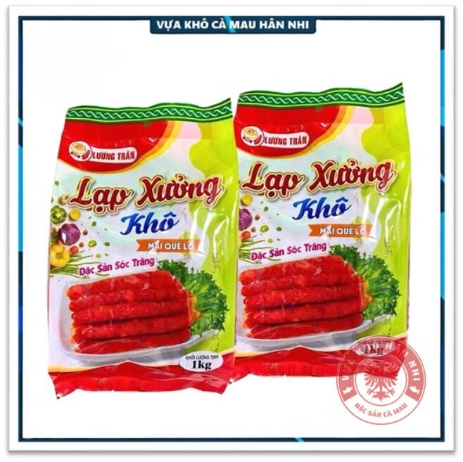 1KG Lạp Xưởng Khô Thịt Heo (Loại Dài) Lương Trân - Mai Quế Lộ Nhiều Thịt, Đặc Sản Sóc Trăng