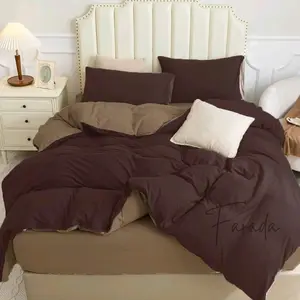 SET BEDCOVER AESTHETIC POLOS TWOTONE - SARUNG BANTAL DAN GULING [WIDANI STORE]