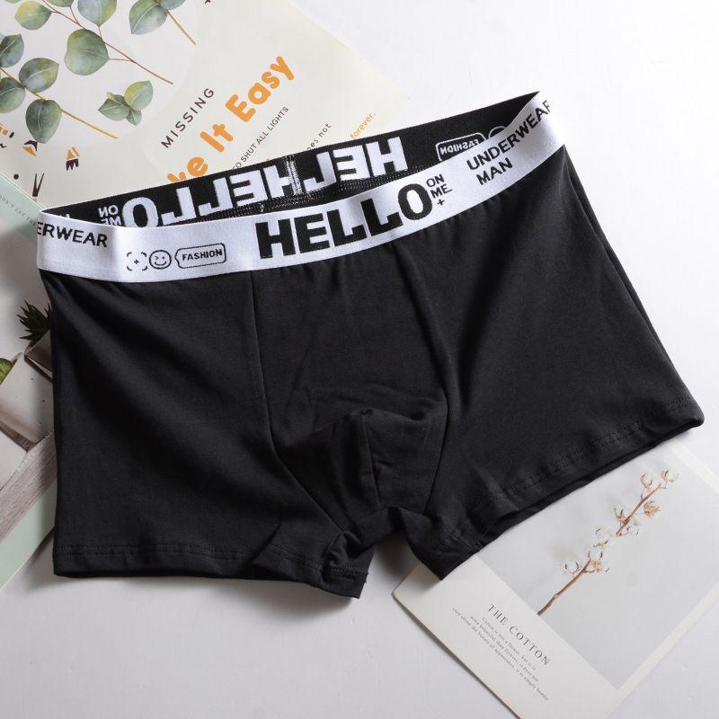 【มันถูกสุด ๆ】กางเกงชั้นในผู้ชายผ้าฝ้ายยับยั้งแบคทีเรียระบายอากาศได้ดีกางเกงขาสั้นผู้ชายบวกขนาดกางเกง