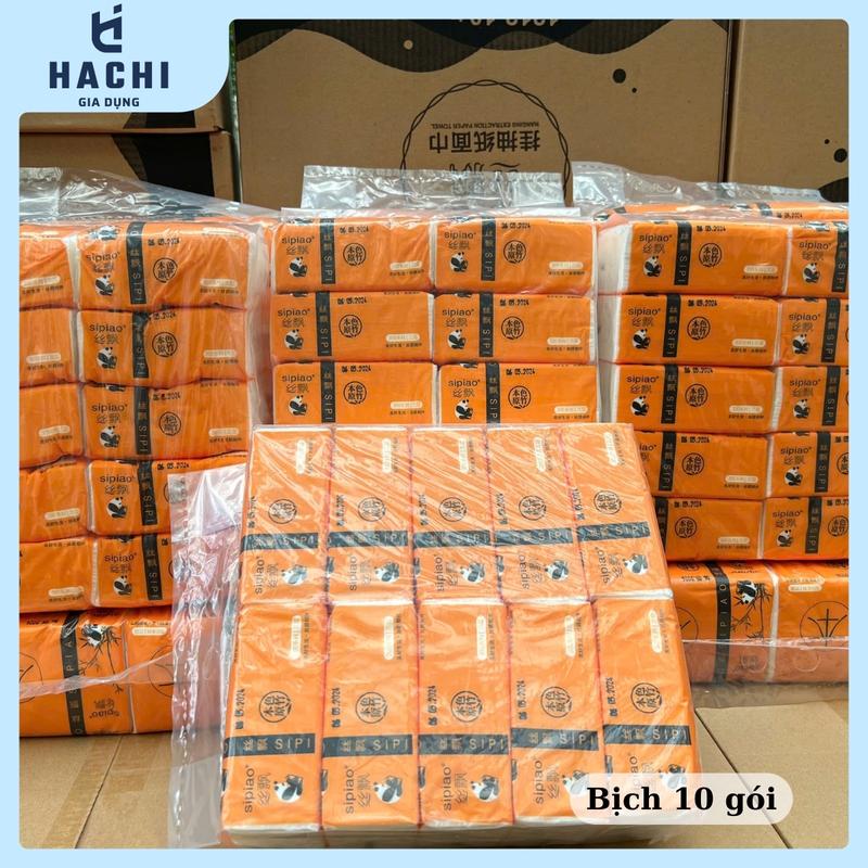 Combo 30 Gói Giấy Ăn Rút Gấu Trúc Sipiao - Giấy Ăn Trắng Loại 1 Nội Địa Trung