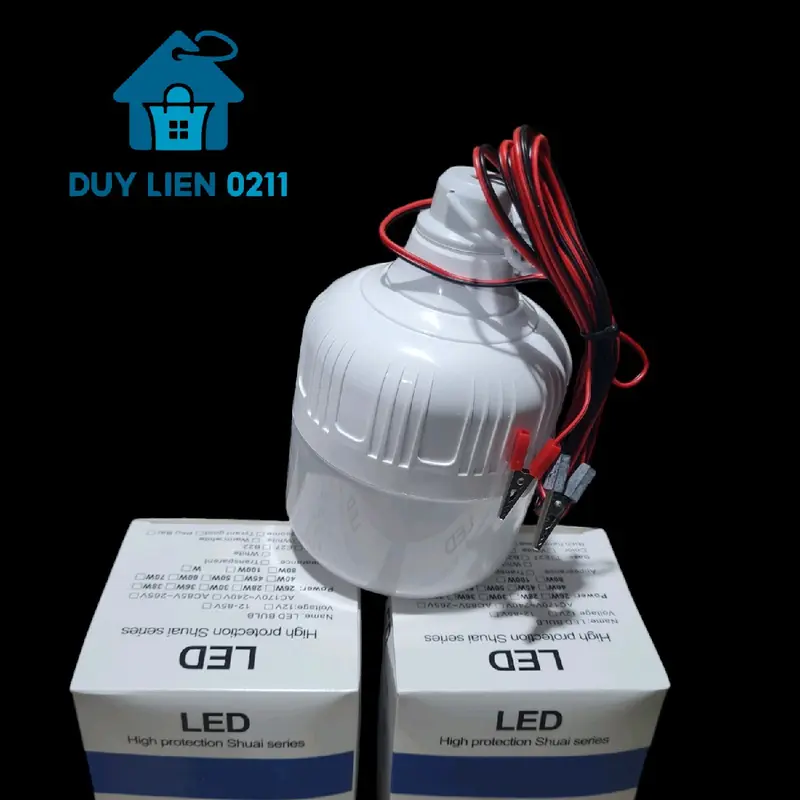 Bóng Điện Kẹp Bình Ắc Quy 12V 20W, Bóng LED Tịnh Kiệm Điện Siêu Sáng, 2