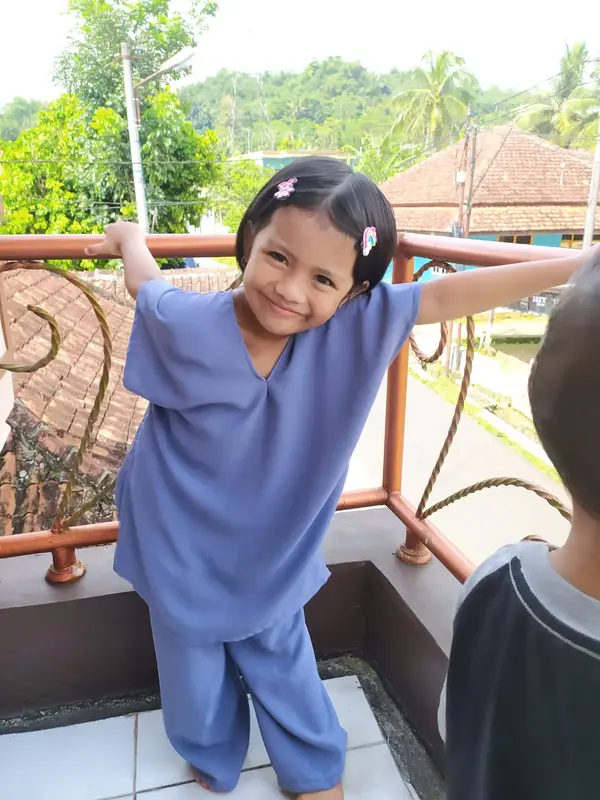 One Set Long Square Anak / Setelan Baju Crinkle Anak 1 - 11 Tahun Parsel Perempuan Bayi 3