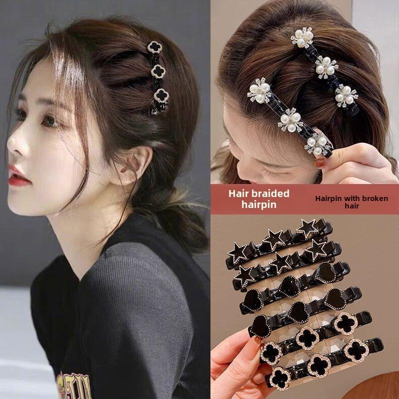 nhựa nhựa Kẹp Tóc Tạo Kiểu Tóc Lười Biếng Dụng Cụ Ma Thuật Cho Tóc Mái Hai Lớp Và Sắp Xếp Viền Bên Kẹp Tóc Mới Cho Updos Và Phụ Kiện Tóc,kẹp tóc độc lạ bắn ngựa cài phồng xoài phạm