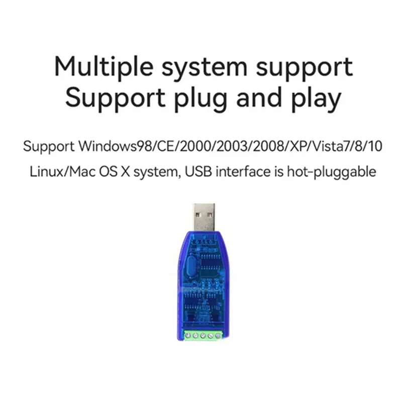 Bộ Chuyển Đổi USB Sang RS485 RS232 Công Nghiệp, Bảo Vệ Nâng Cấp Bộ Chuyển Đổi RS485 Tương Thích Với Tiêu Chuẩn V2.0, Đầu Nối 485 2