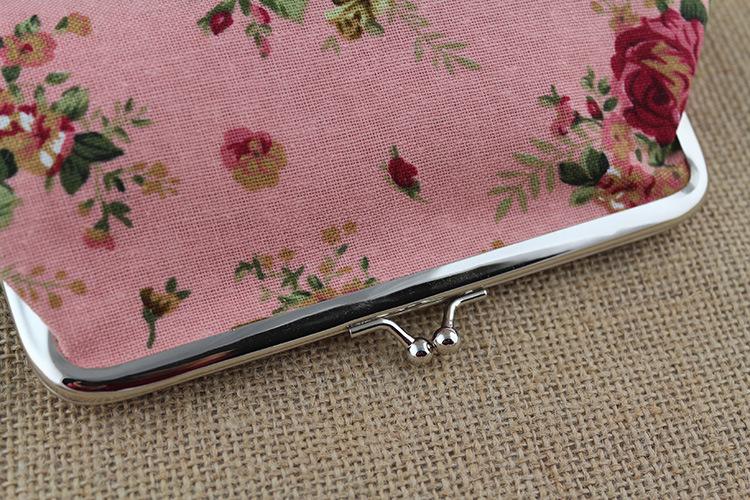 Product Introduction of Fabric Women's Wallet Long Rose Canvas Coin Purse Printed Clutch Student Pencil Case 11