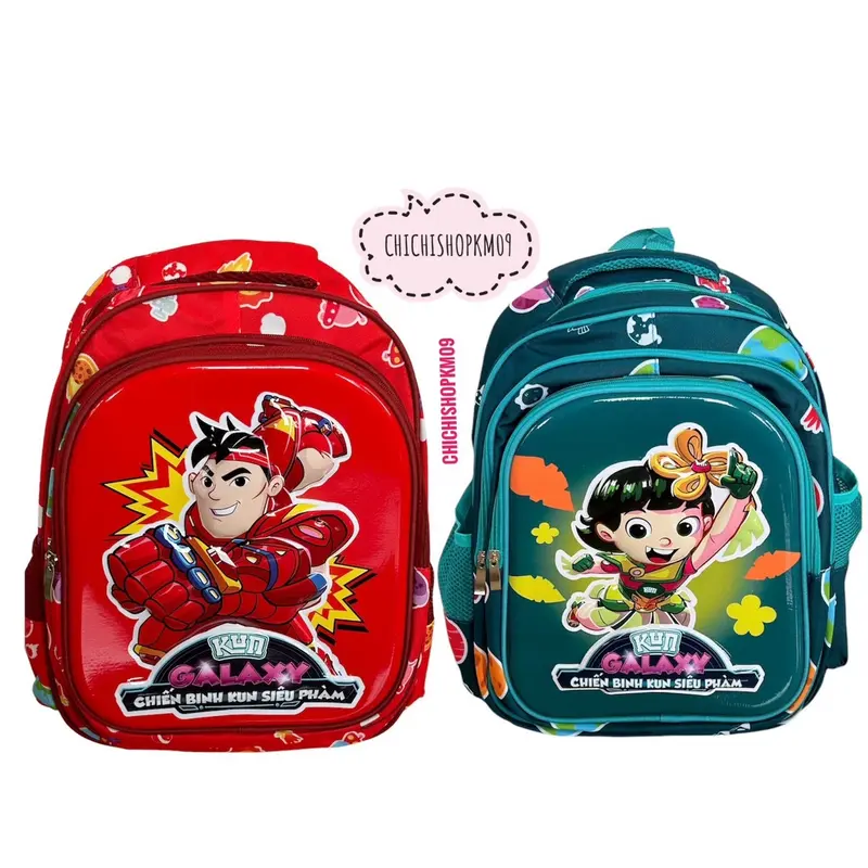 Balo Kun Siêu Phàm 42x31x21cm Mới 2024 Ba Ngăn Đựng Đồ To Cặp Đi Học Trẻ Em Tiểu Học - Vải 600D/PU, Mouse Thúc Nổi Đẹp 7