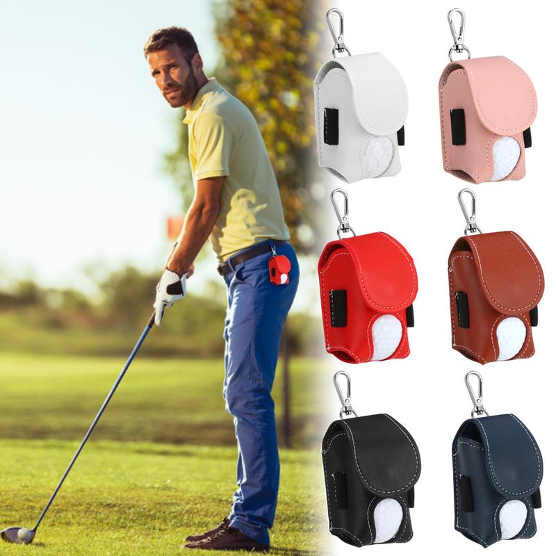 Product Introduction of Mini Portable PU Leather Golf Ball Bag Golf TEE Case Storage Waist Holder 13