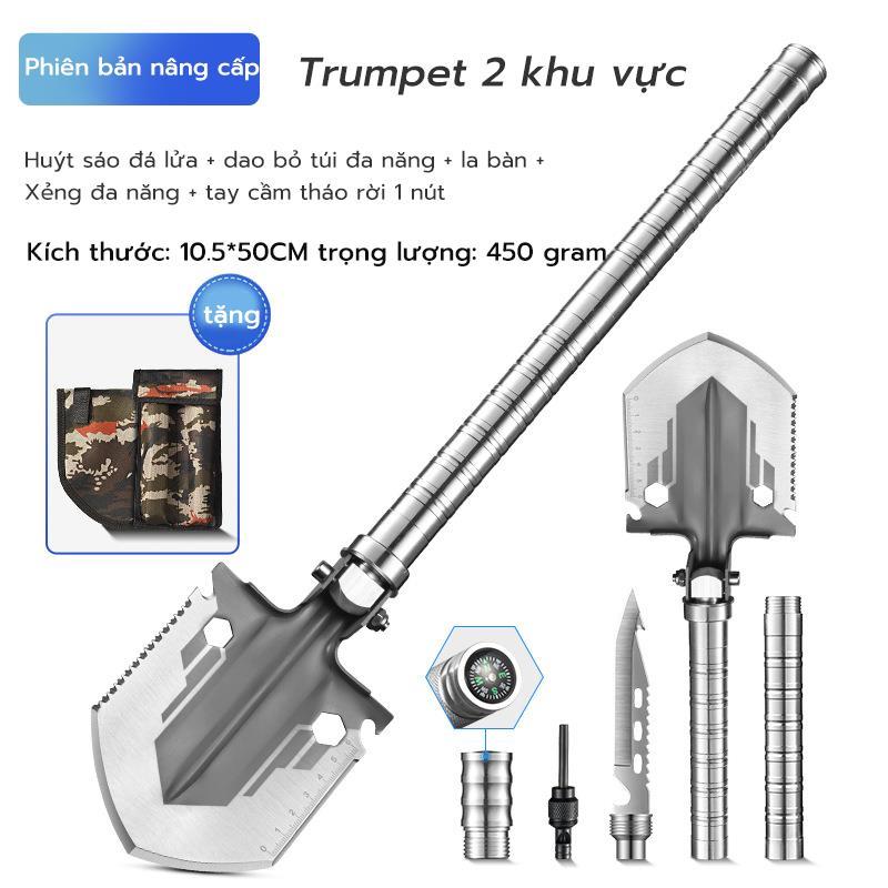 （Outdoor products} Ngoài Trời Kỹ Sư Xẻng Gấp Gọn Đa Chức Năng Xẻng Xe Gắn Quân Khí Xẻng Thép Mangan Câu Cá Tiện Lợi Thiết Bị Cắm Trại 5