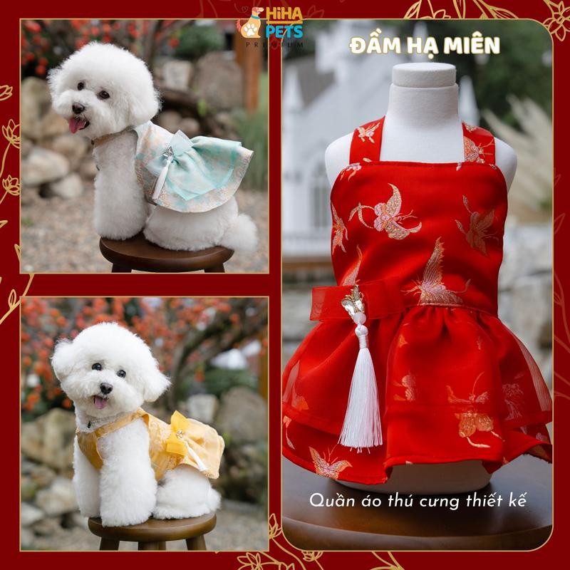 Áo Đầm Cho Chó Mèo Bộ Sưu Tập Hạ Miên 2026 Quần Áo Cho Thú Cưng Thiết Kế Thời Trang Cao Cấp Hiha Pets.