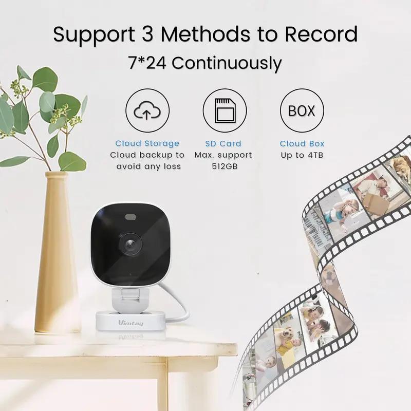 VIMTAG Mini Camera WIFI 4MP 2-Way Audio Color Night Vision 8X Zoom Auto Alarm Waterproof Outdoor Security Camera IP Surveillance 5