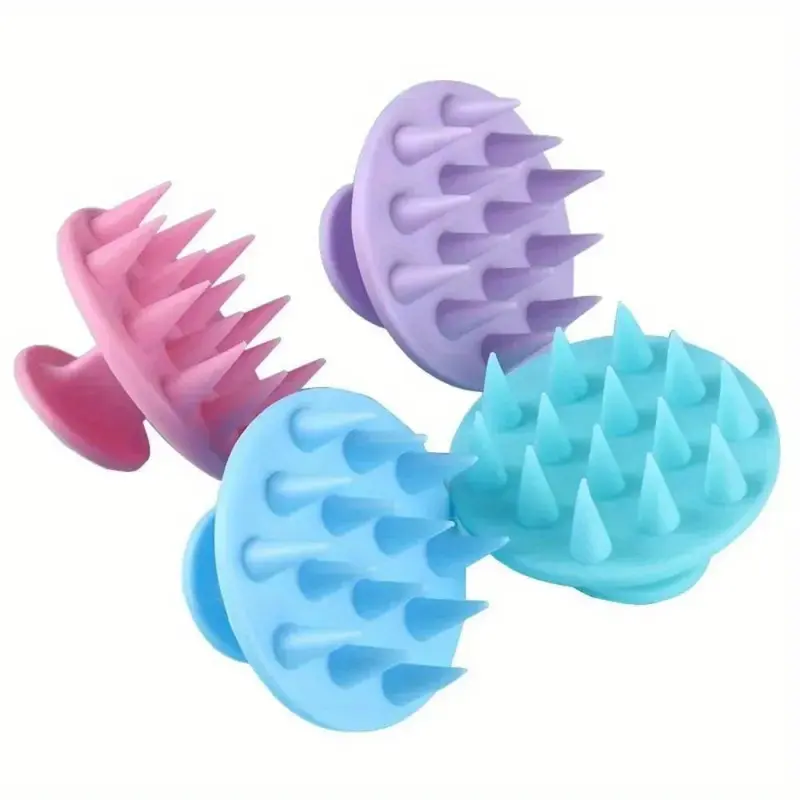 1pc Scalp Hair Massager Shampoo Comb Silicone Shampoo Brush Hair Washing Comb Bath Massage Brush Shower Brush Hair Styling Tools 0