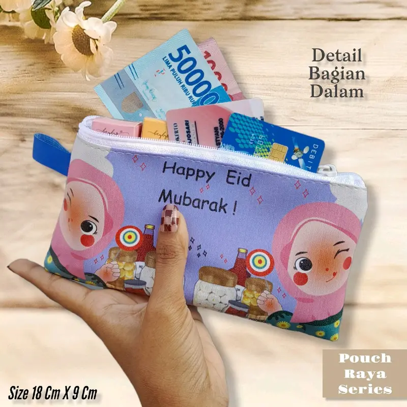 DOMPET POUCH RAYA SERIES DAPAT 6 PCS RANDOM MOTIF 3
