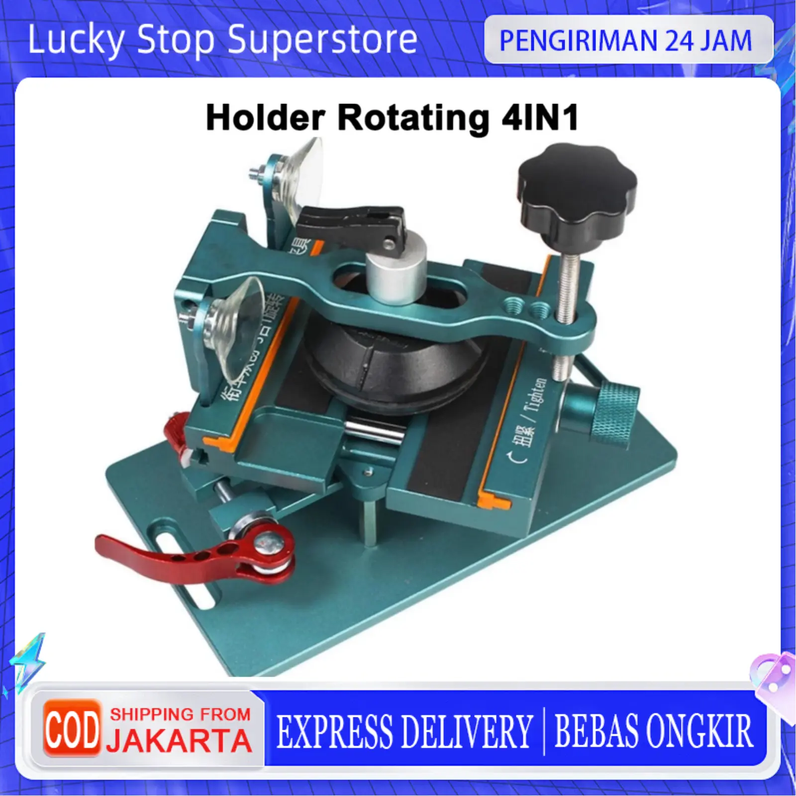 Ragum / Holder Rotating 4 IN 1 / Ragum Untuk Glass Kaca / Pembuka Lcd ...