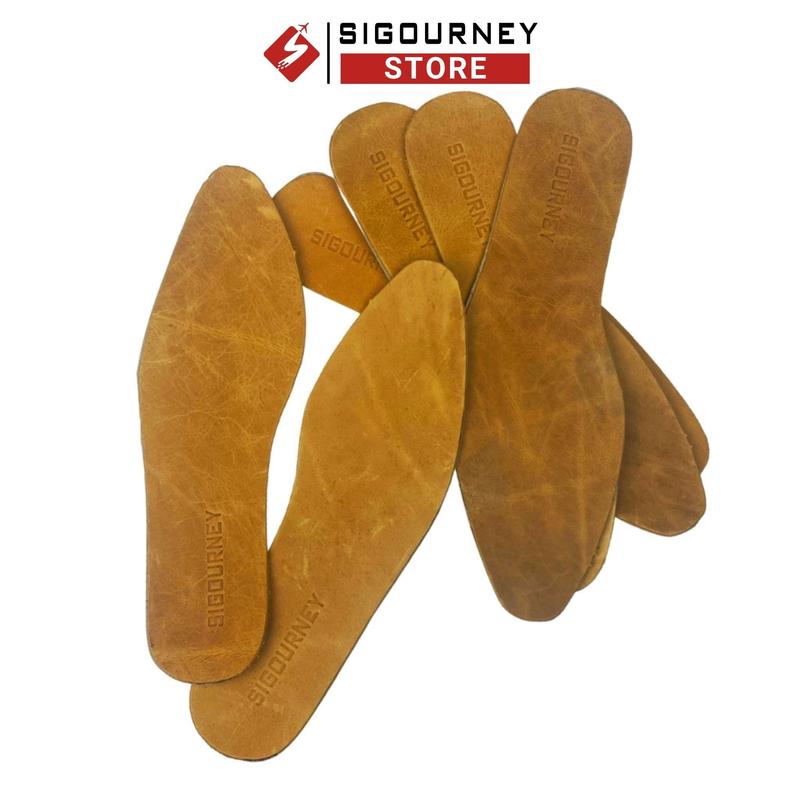[Combo 3 cặp] Lót Giày Da Bò Thật Cao Cấp, Lót Giày Êm Chân Thấm Hút Mồ Hôi SIGOURNEY Miếng Lót Giày