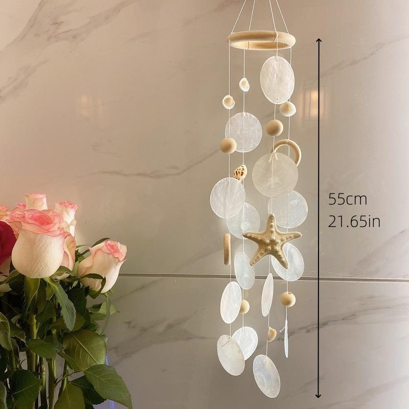 Product Introduction of Shell & Starfish Hanging Decor, Wooden Hanging Ornament, Hanging Decor for Home Living Room Bedroom, Home Decor, Room Decor, Hangable 1