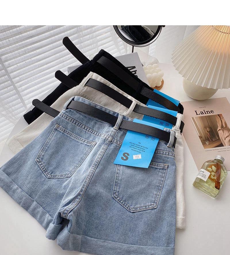 Product Introduction of Seluar Pendek Denim, untuk Wanita, Pinggang Tinggi, Gaya Korea, Longgar dan Langsing, Lencong dan Kaki Lebar, Garis A, Seluar Panas, Trendi, Ins, Musim Panas 2024 Ketibaan Baru Jeans 11