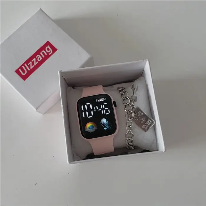 Đồng Hồ Điện Tử Đèn Led Unisex 06 Thời Trang Cá Tính Phong Cách Hàn Quốc Nam Voi Watch Đeo Tay 6