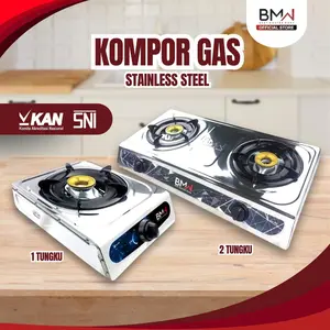 PROMO BARU LAUNCHING Kompor Gas 1 Tungku & 2 Tungku Kompor Gas Pematik Stainless Otomatis
