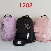 Gambar FARNELL - BONUS Tempat Pensil! Tas Ransel Model Korea Sekolah Anak Remaja SD SMP SMA Kuliah Tas Punggung L208/777-80 Fashion - Khaki 777-80 dari Toko Tas Diamond Kota Bandung 1 Tokopedia