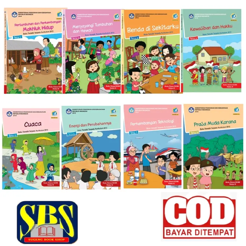 BUKU TEMATIK KELAS 3 TEMA 1-2-3-4-5-6-7-8 Soft Cover 0