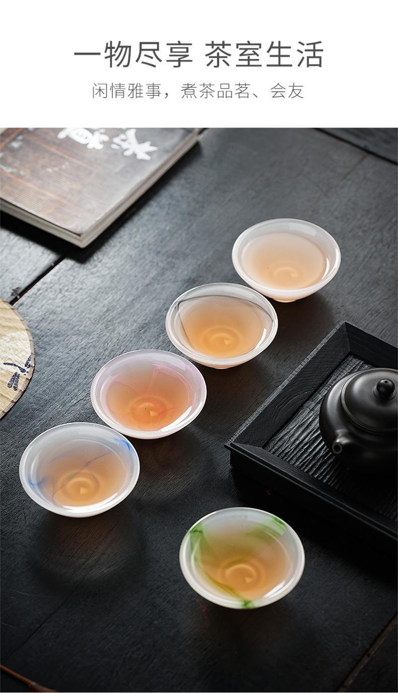 Product Introduction of Glaze Master Cup Home Office Tea Brewing White Jade Tea Cup Single Cup Personal Tasting Cup Kung Fu Tea Set Douli Cup 8