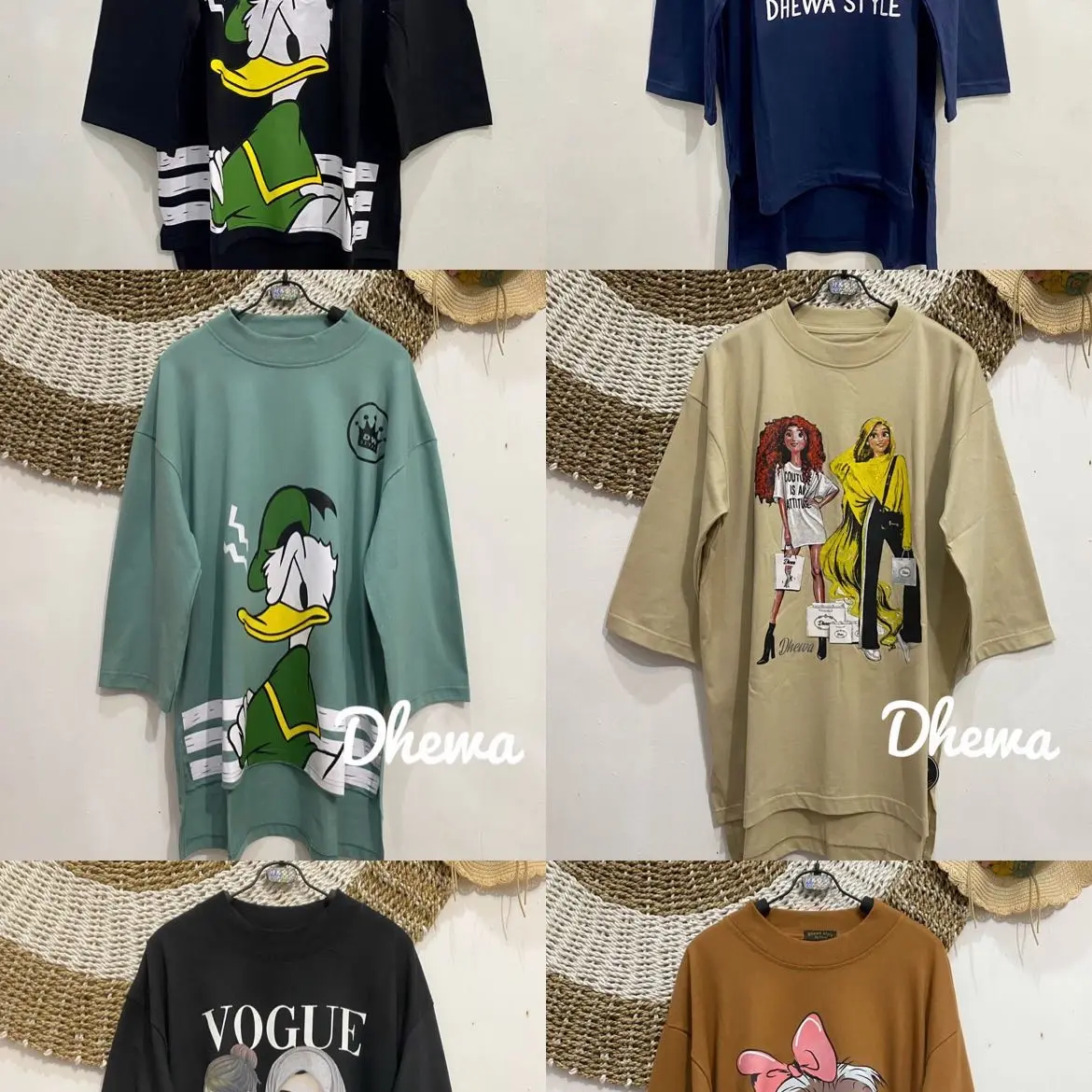 Atasan oversize dhewa Santai