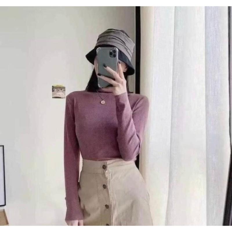 Áo Giữ Nhiệt Nữ Chất Nhung Tăm (GIAO MÀU NGẪU NHIÊN)