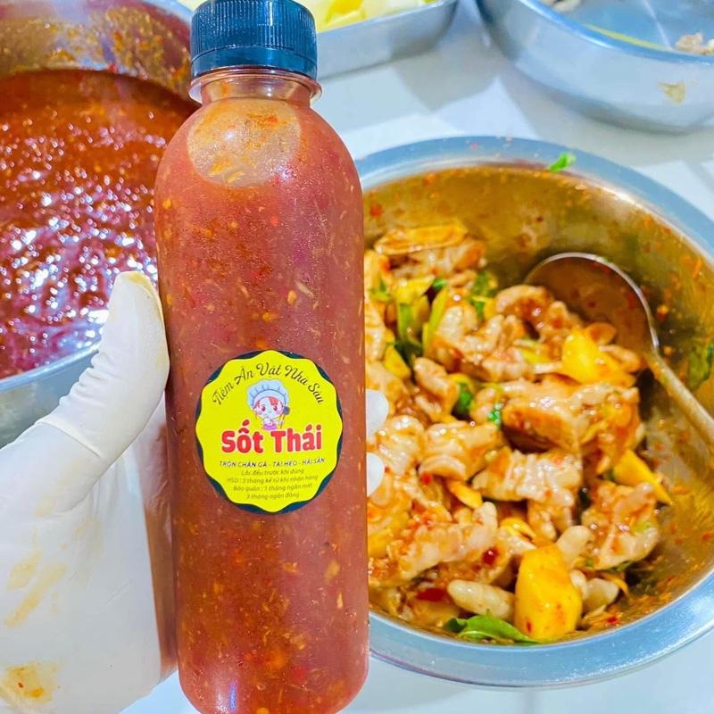 Sốt Thái Trộn Chân Gà - Tai Heo - Hải Sản Nhà Sâu (Chai 400g)  . Gia Vị Nước Sốt Chua Cay