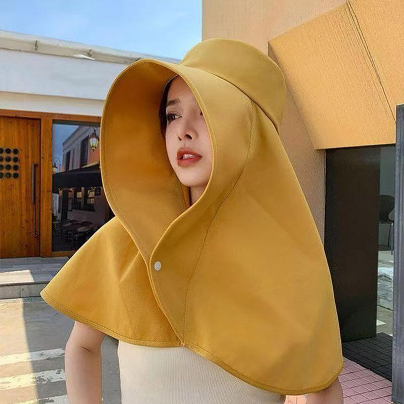 Mũ Chống Nắng Che Phủ Toàn Mặt Vành Lớn Dành Cho Nữ Chống Tia UV Mũ Ngư Dân Kiểu Khăn Choàng