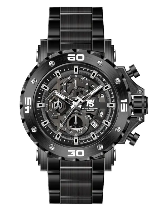 TimelessCorp - Jam Tangan Pria Cowok T5 H 3723G Analog Original 0