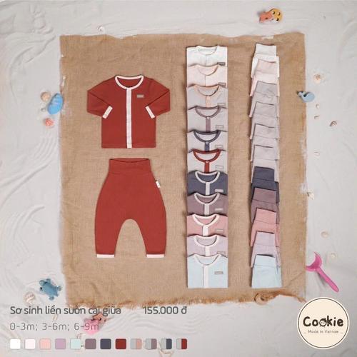 KOC Combo 2 Bộ Quần Áo Sơ Sinh Liền Sườn Cookie Cài Giữa Cho Bé Từ 0-3M 3-6M & 6-9M bososinh quanao tresosinh