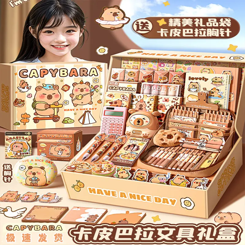 Bộ Văn Phòng Phẩm Capabala, Túi Quà Tặng Và Hộp Quà, Thích Hợp Cho Sinh Nhật Bé Gái, Lý Tưởng Để Học Tập, Thiết Kế Ưa Nhìn, Mở Trường Học, Năm 2024