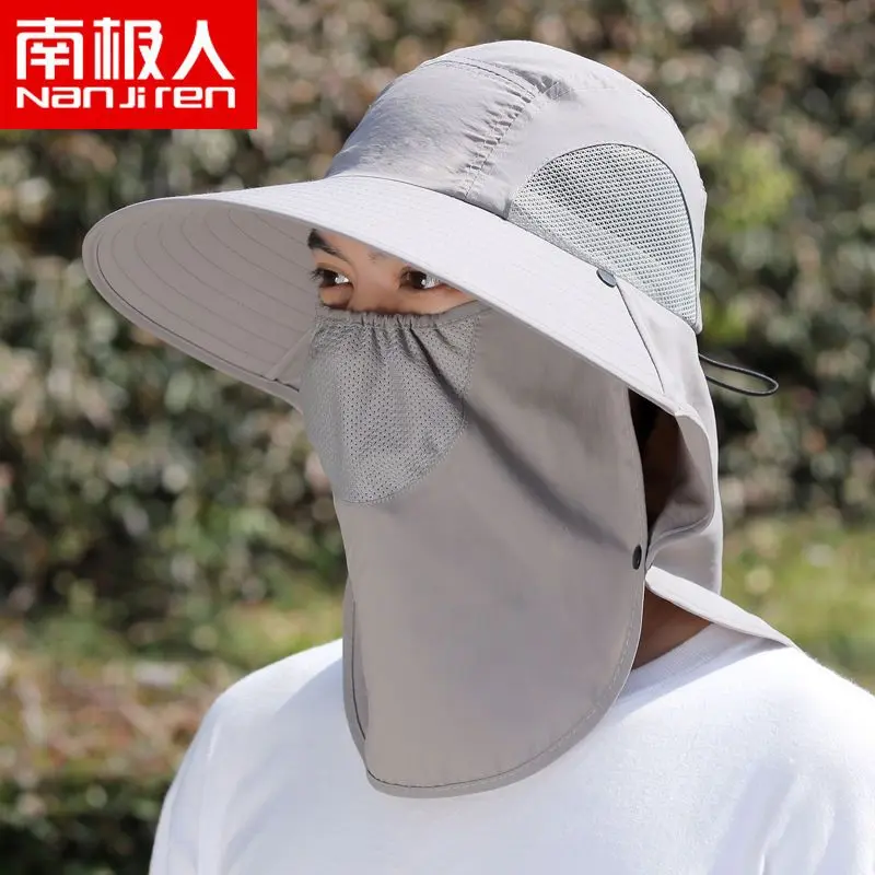 Mũ Chống Nắng, Nanjiren, Dành Cho Nam Giới, Che Mặt, Mũ Câu Cá, Bảo Vệ Cổ, Thoáng Khí, Vành Lớn, Mũ Ngư Dân, Bảo Vệ Chống Tia UV Mùa Hè Phụ Kiện Đội Đầu 6
